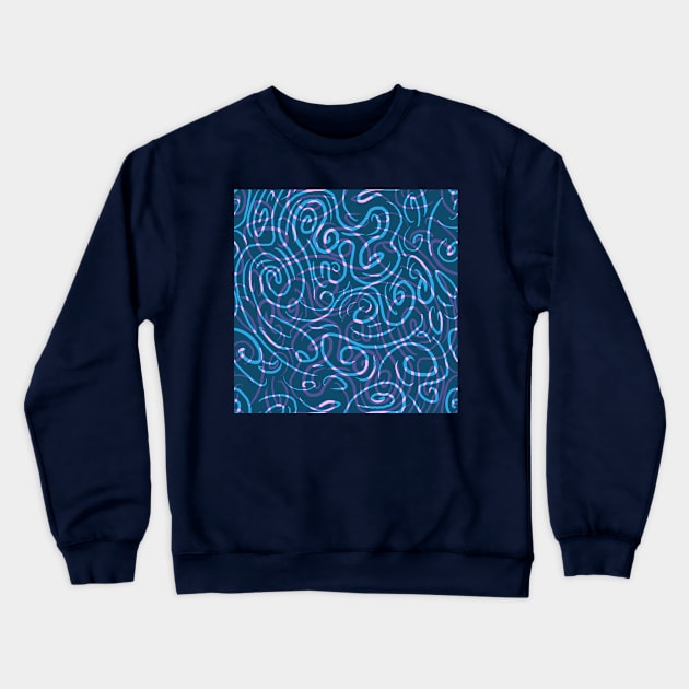 Swril pattern, colorful chaotic shapes Crewneck Sweatshirt by ilhnklv